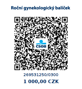 QR kód - Roční gynekologický balíček služeb